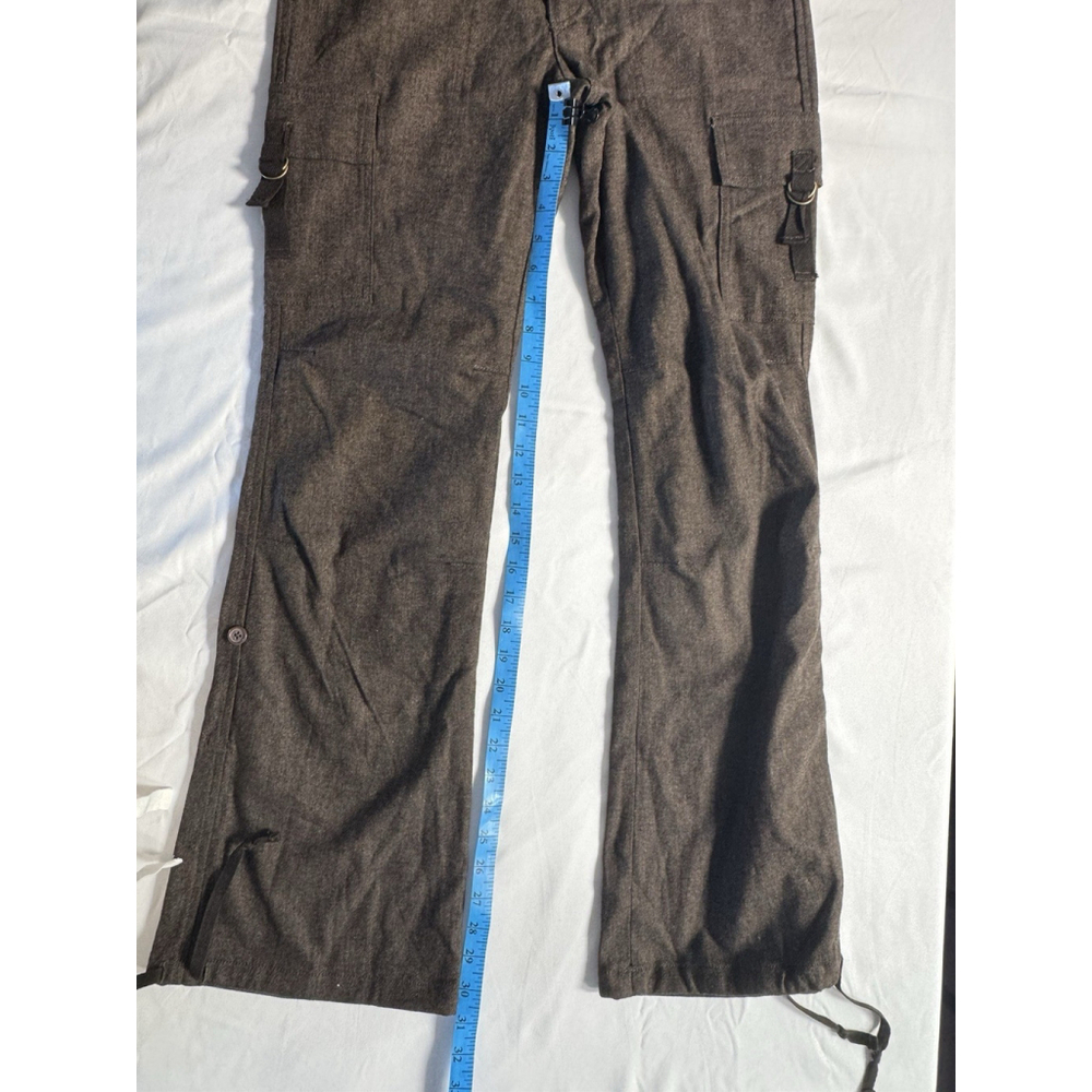 NWT Express Brown Tweed Cargo Pants Women’s 4 Utility Fall Winter Wide Leg - Picture 10 of 10